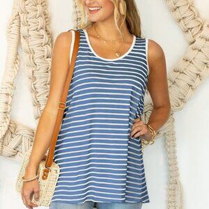 Loose Fit Denim Tank Top